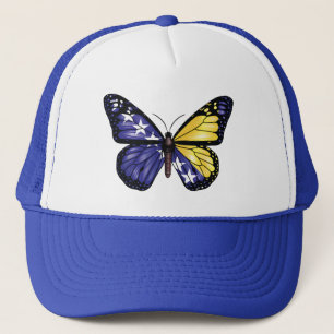 Gorra De Camionero Bandera Monarca de la Mariposa de Bosnia