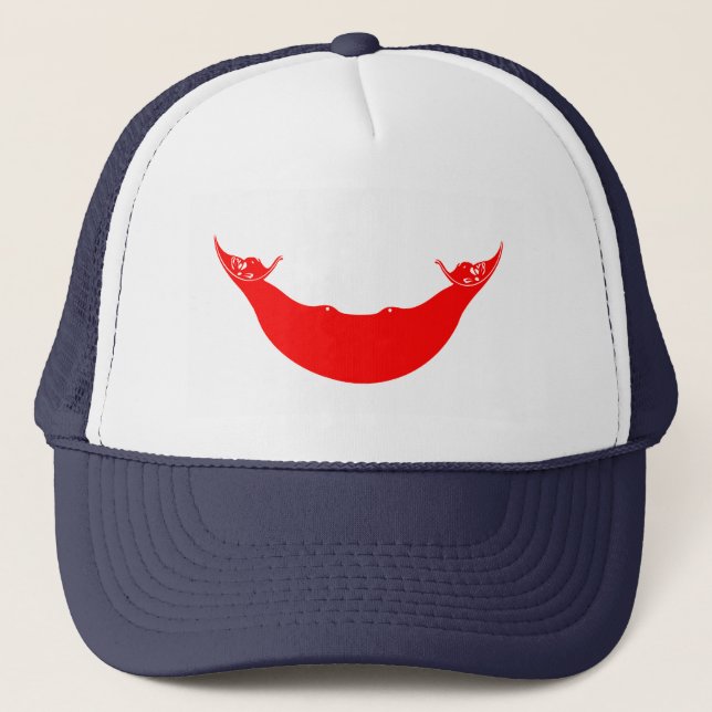 Gorra De Camionero Bandera monocromática de Rapa Nui (Anverso)