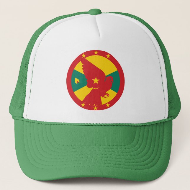 Gorra De Camionero Bandera nacional animal de Granada Dove (Anverso)