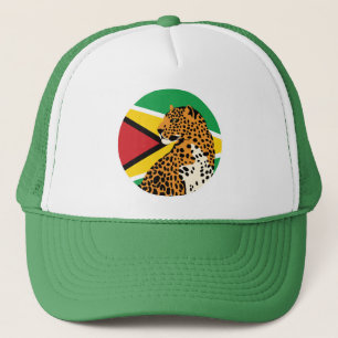 Gorra De Camionero Bandera nacional animal de Guyana Jaguar Guyanese