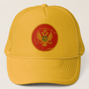 Gorra De Camionero Bandera nacional de animales de Montenegro