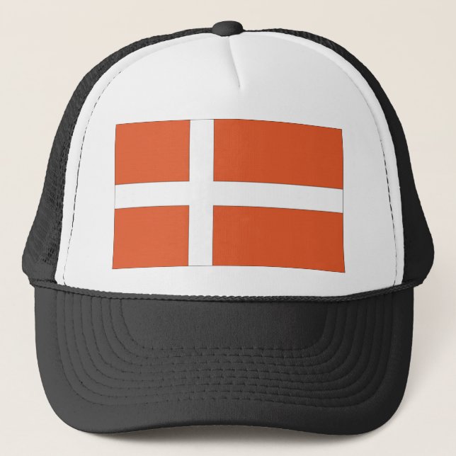 Gorra De Camionero Bandera nacional de Dinamarca (Anverso)