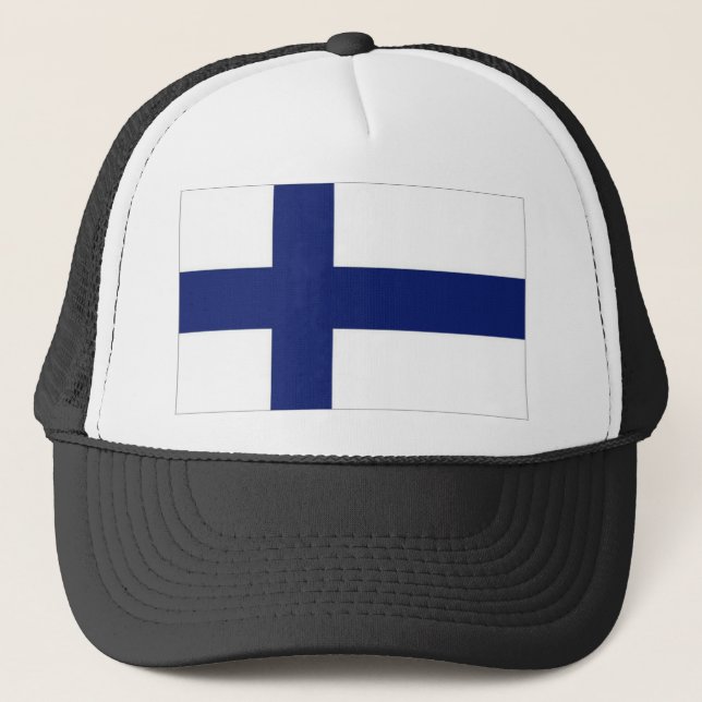 Gorra De Camionero Bandera nacional de Finlandia (Anverso)