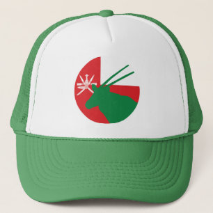 Gorra De Camionero Bandera nacional de los animales de Omán
