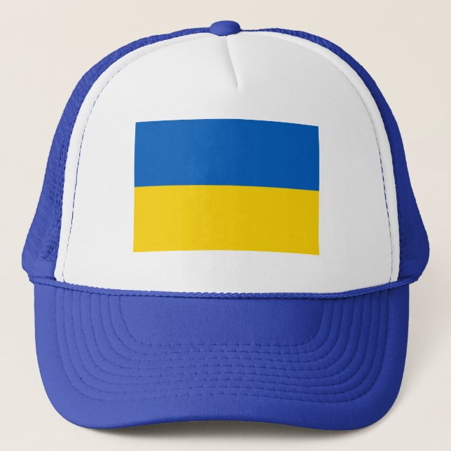 Gorra De Camionero Bandera nacional de Ucrania AZUL (Anverso)