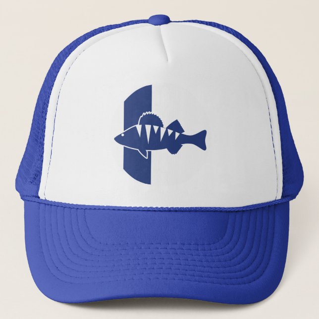 Gorra De Camionero Bandera nacional finlandesa de los animales perdid (Anverso)