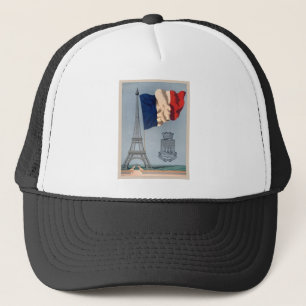 Gorra De Camionero Bandera nacional francesa y Torre Eiffel