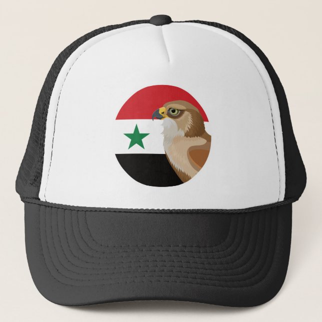 Gorra De Camionero Bandera nacional siria del halcón (Anverso)