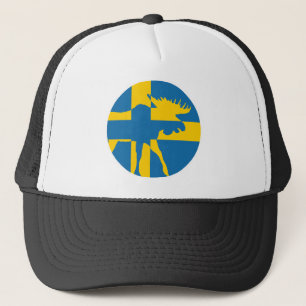 Gorra De Camionero Bandera nacional sueca de Suecia Moose