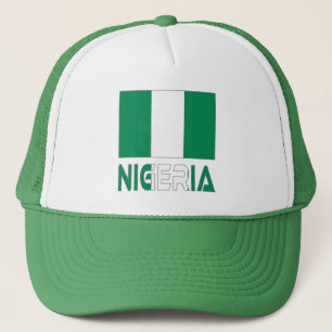 Gorra De Camionero Bandera nigeriana y Nigeria