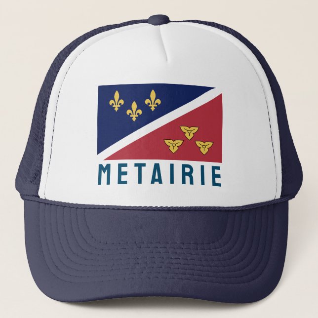 Gorra De Camionero Bandera (no oficial) de Metairie, Luisiana (Anverso)
