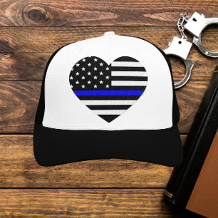Gorra De Camionero Bandera norteamericana delgada de la línea azul pe