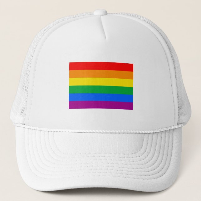GORRA DE CAMIONERO BANDERA OFICIAL DE ORGULLO GAY (Anverso)