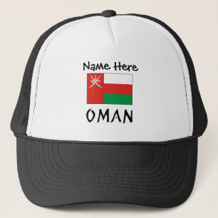 Gorra De Camionero Bandera omaní Personalización Negra 