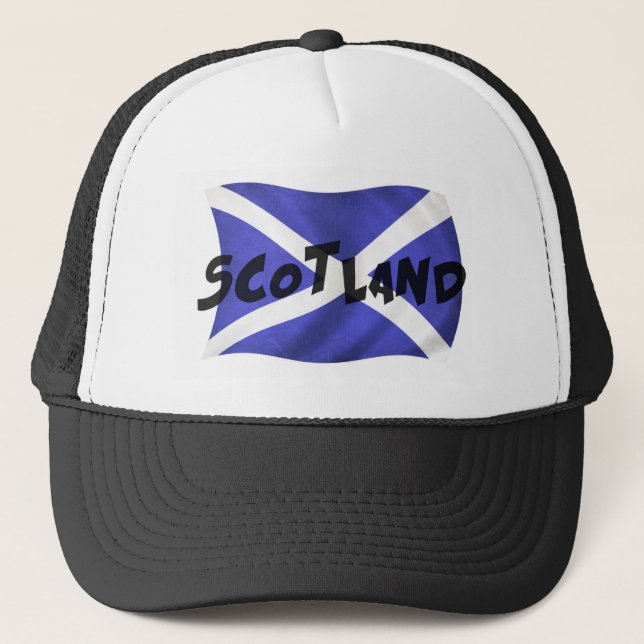 Gorra De Camionero Bandera ondulada de Escocia (Anverso)