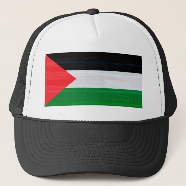 Gorra De Camionero Bandera Palestina Retro VHS Look (Anverso)