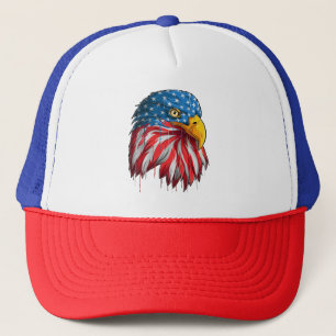 Gorra De Camionero Bandera Patriótica Americana Águila Calva USA