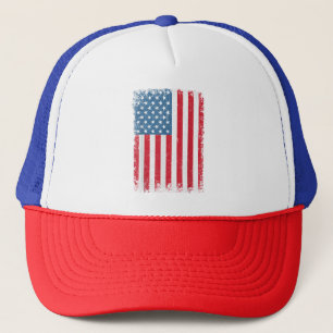 Gorra De Camionero Bandera Patriótica Americana De EE. UU. Para Hombr