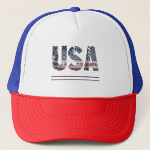 Gorra De Camionero *~ Bandera Patriótica AP16 Gran Béisbol Americano