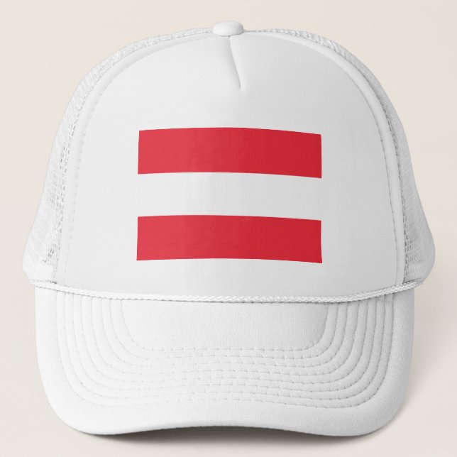 Gorra De Camionero Bandera patriótica austríaca (Anverso)