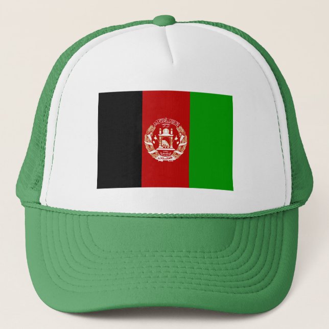 Gorra De Camionero Bandera patriótica de Afganistán (Anverso)