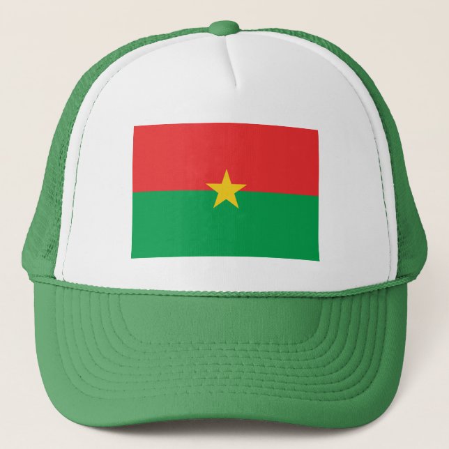 Gorra De Camionero Bandera patriótica de Burkina Faso (Anverso)