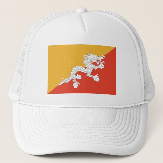 Gorra De Camionero Bandera patriótica de Bután (Anverso)