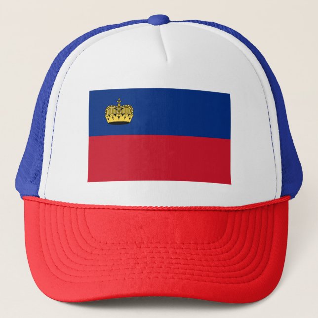 Gorra De Camionero Bandera Patriótica de Liechtenstein (Anverso)