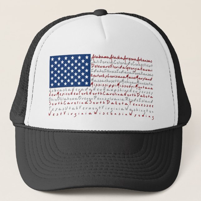 Gorra De Camionero Bandera Patriótica de los Estados Unidos con el Go (Anverso)