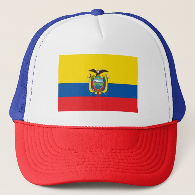 Gorra De Camionero Bandera patriótica ecuatoriana (Anverso)