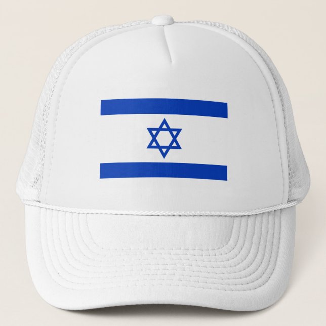 Gorra De Camionero Bandera Patriótica Israelí (Anverso)