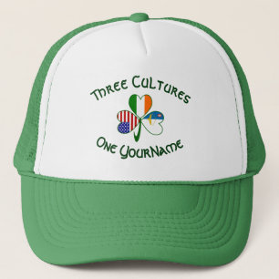 Gorra De Camionero Bandera personalizada de Azores Irlanda EE. UU. Tr