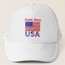 Gorra De Camionero Bandera personalizada de EE. UU. 