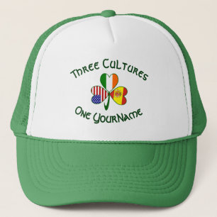 Gorra De Camionero Bandera personalizada de España Irlanda EE. UU. Tr