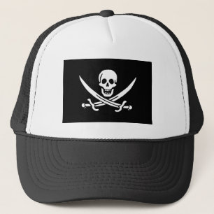 Gorra De Camionero Bandera pirata calavera espadas cruzadas