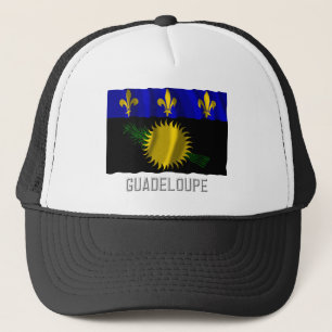Gorra De Camionero Bandera que agita de Guadalupe con nombre