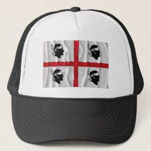 Gorra De Camionero Bandera que agita de Sardegna