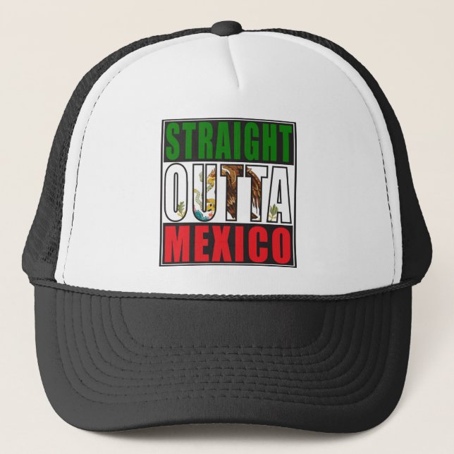Gorra De Camionero Bandera recta de Outta México (Anverso)