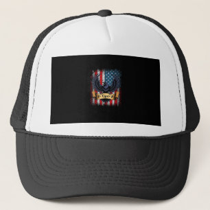 Gorra De Camionero Bandera Retro USA Pájaro Cuervo F-Caw-F Vintage F-