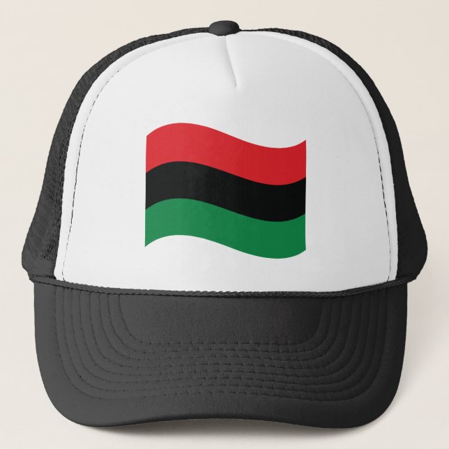 Gorra De Camionero Bandera roja, negra y verde (Anverso)