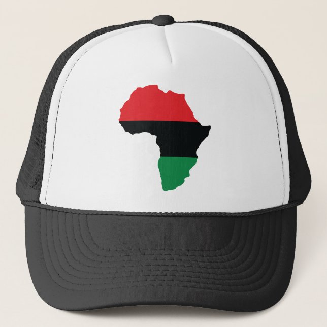 Gorra De Camionero Bandera roja, negra y verde de África (Anverso)
