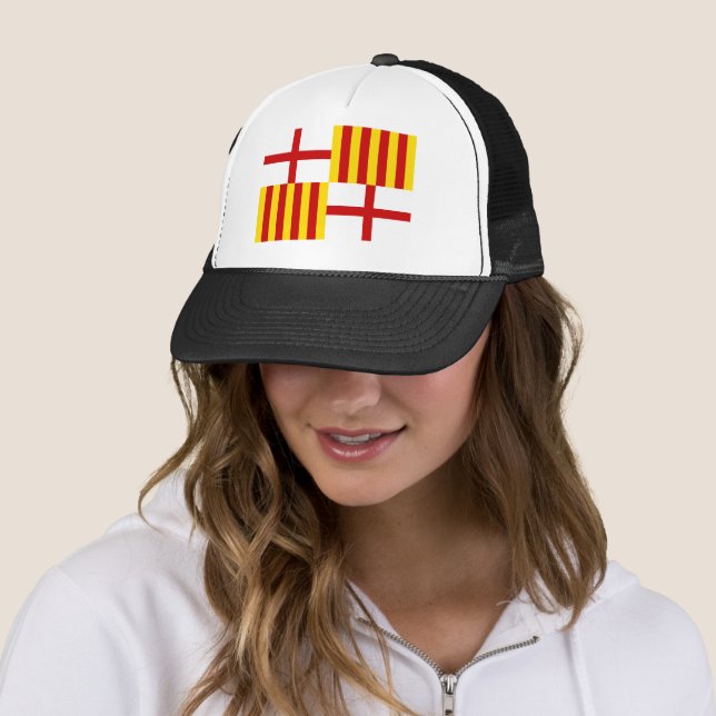 Gorra De Camionero Bandera rojo blanco amarillo blanco arte nacionali (In situ)