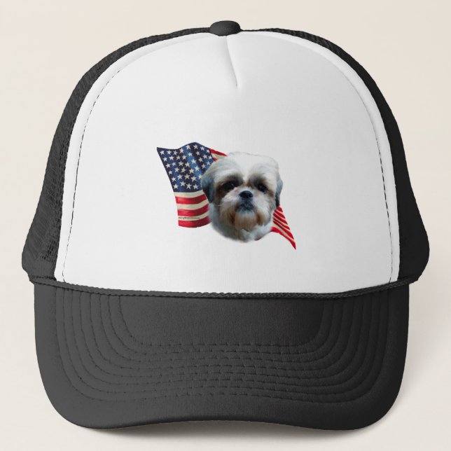 Gorra De Camionero Bandera Shih Tzu (Anverso)