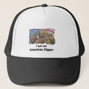 Gorra De Camionero Bandera soy cavador americano