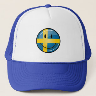 Gorra De Camionero Bandera sueca sonriente