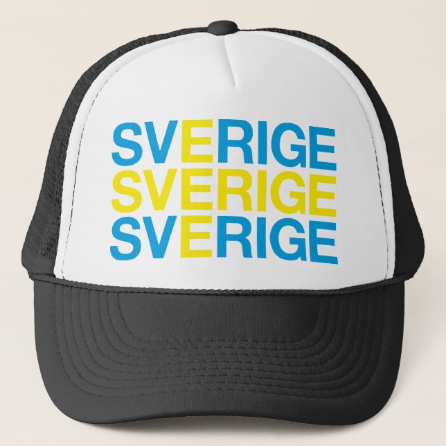 Gorra De Camionero Bandera SVERIGE (Anverso)