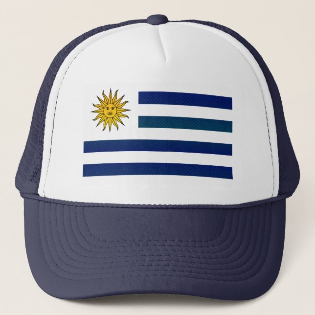 Gorra De Camionero Bandera uruguaya pelada moderna (Anverso)