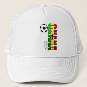 Gorra De Camionero Bandera vertical del logotipo del fútbol de Ghana