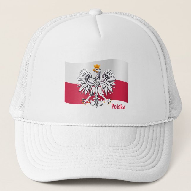 Gorra De Camionero Bandera y águila polacas, Polonia - Hinchas polaco (Anverso)