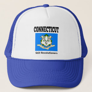 Gorra De Camionero bandera y lema de Connecticut